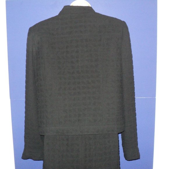 Forwear Skirt Suit Size 10 Black Quilted Look - Picture 4 of 7